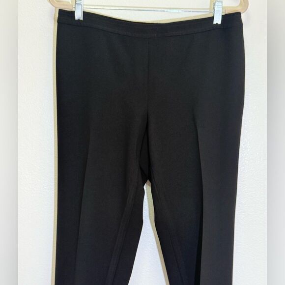 St. John Caviar - Crepe Marocain Dress Pants Trousers Crop Leg Black - size 12 - Picture 5 of 7